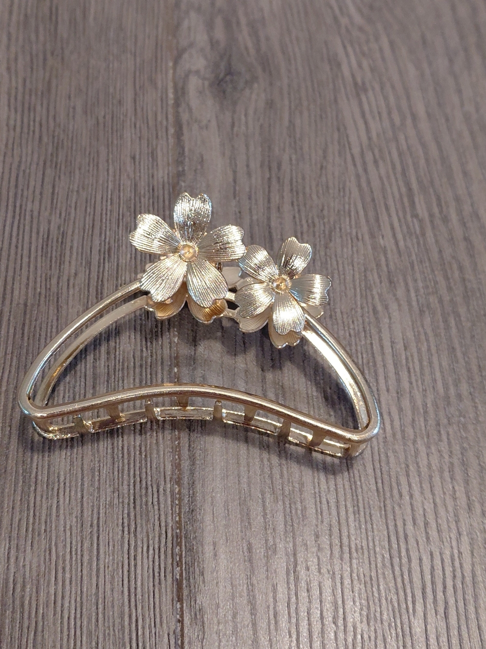 Gold Floral  & Gold Butterfly Hair Clip for Women